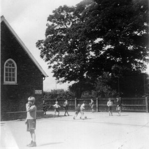 Marshchapel School playground - c. 1951