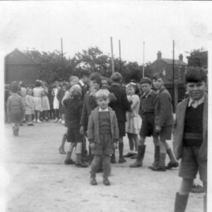 Playtime in the playground of Marshchapel School.