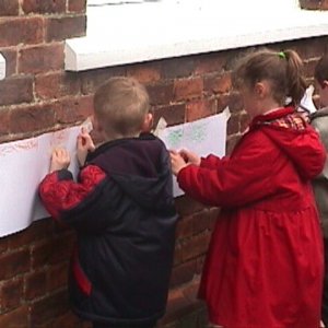 Wall rubbings - Marshchapel School c. 2000