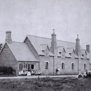 Marshchapel School when it stood near Sheepmarsh Lane and was shared with North Cotes.
It was rebuilt in its present position in 1873.