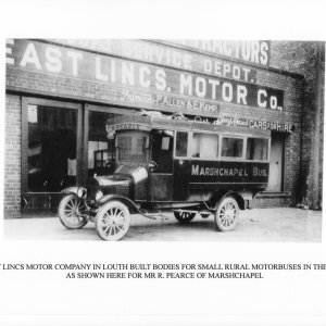 East Lincs Motor Company in Louth, built bodies for small rural Motorbuses in the 1920s.
As shown here for Mr R. Pearce of Marshchapel.