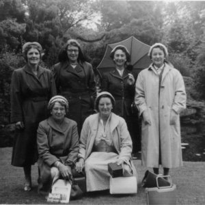 Back Row - L to R; Doris Johnson, May Richardson, Kath Grantham, Mrs Appleby.
Front Row - L to r; Eva Smith - Hiscock and Millie Deamer.