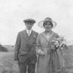 The wedding of Joe Brown Wright and Gert Atkinson.