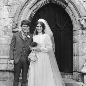 The wedding of Michael Houghton and June Shephard, at St. Marys Church, Marshchapel - 19th. September 1970.