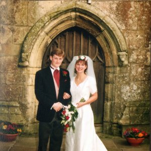 The wedding of Nicola Grantham and Andrew Marsden, at St. Marys Church, Marshchapel - 28th. March 1998.