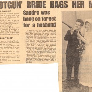 The wedding of Sandra Wray and Eric Scott, at the Wesleyan Chapel, Marshchapel - 5th. March 1966
Wedding proposal story as told by "The Link" newspaper.