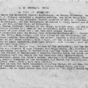 George Gig Wray and Dorothy Doll Atkinson - 1st. August 1938
